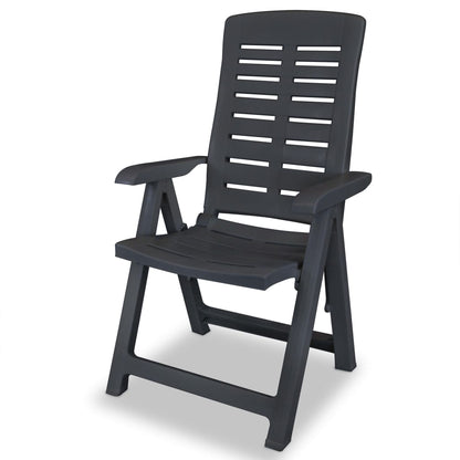 vidaXL Bistro Set | Anthracite | Plastic | Medium | Foldable | Bistro Set
