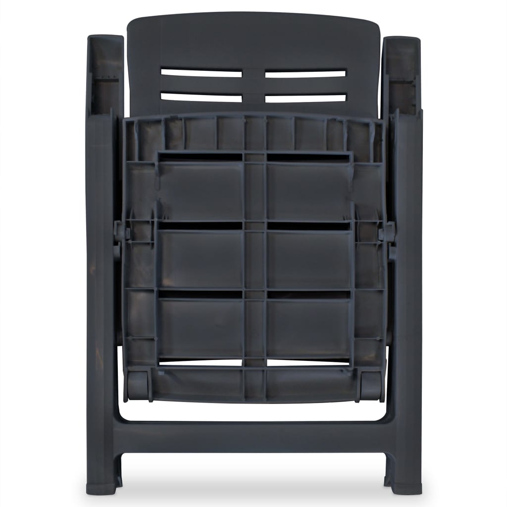 vidaXL Bistro Set | Anthracite | Plastic | Medium | Foldable | Bistro Set