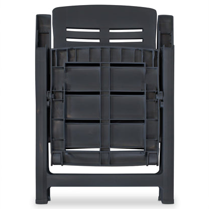 vidaXL Bistro Set | Anthracite | Plastic | Medium | Foldable | Bistro Set