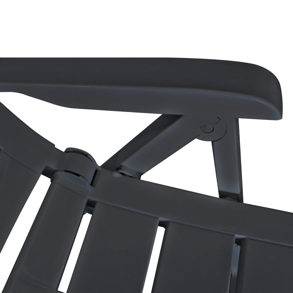 vidaXL Bistro Set | Anthracite | Plastic | Medium | Foldable | Bistro Set