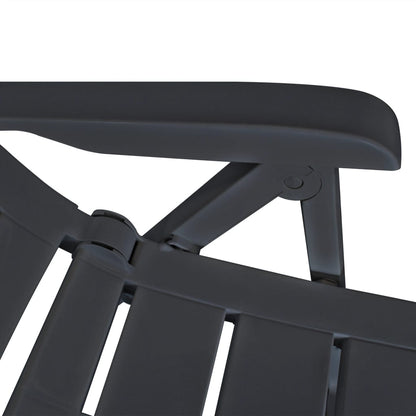 vidaXL Bistro Set | Anthracite | Plastic | Medium | Foldable | Bistro Set