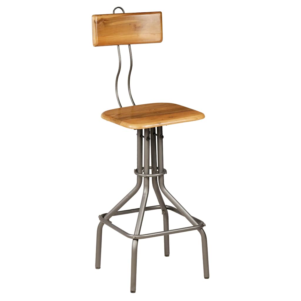 vidaXL Bar Stools 2 pcs Solid Reclaimed Teak Wood