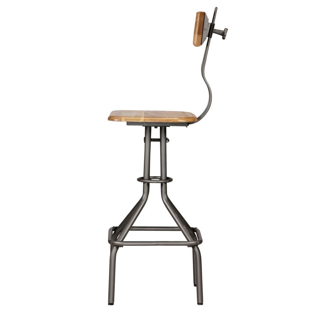 vidaXL Bar Chairs 2 pcs Solid Reclaimed Teak Wood