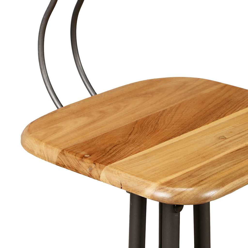 vidaXL Bar Stools 2 pcs Solid Reclaimed Teak Wood