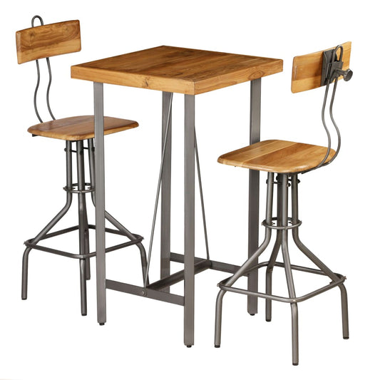 245808 vidaXL Bar Set 3 Pieces Solid Reclaimed Teak