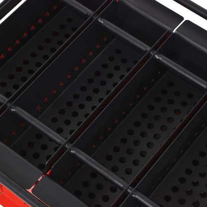 vidaXL Paper Log Briquette Maker Steel 38x31x18 cm Black and Red