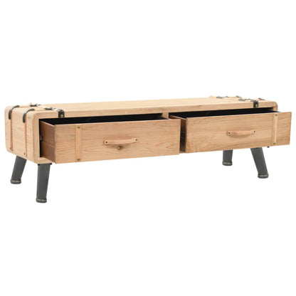 vidaXL TV Cabinet Solid Fir Wood 120x33x35 cm
