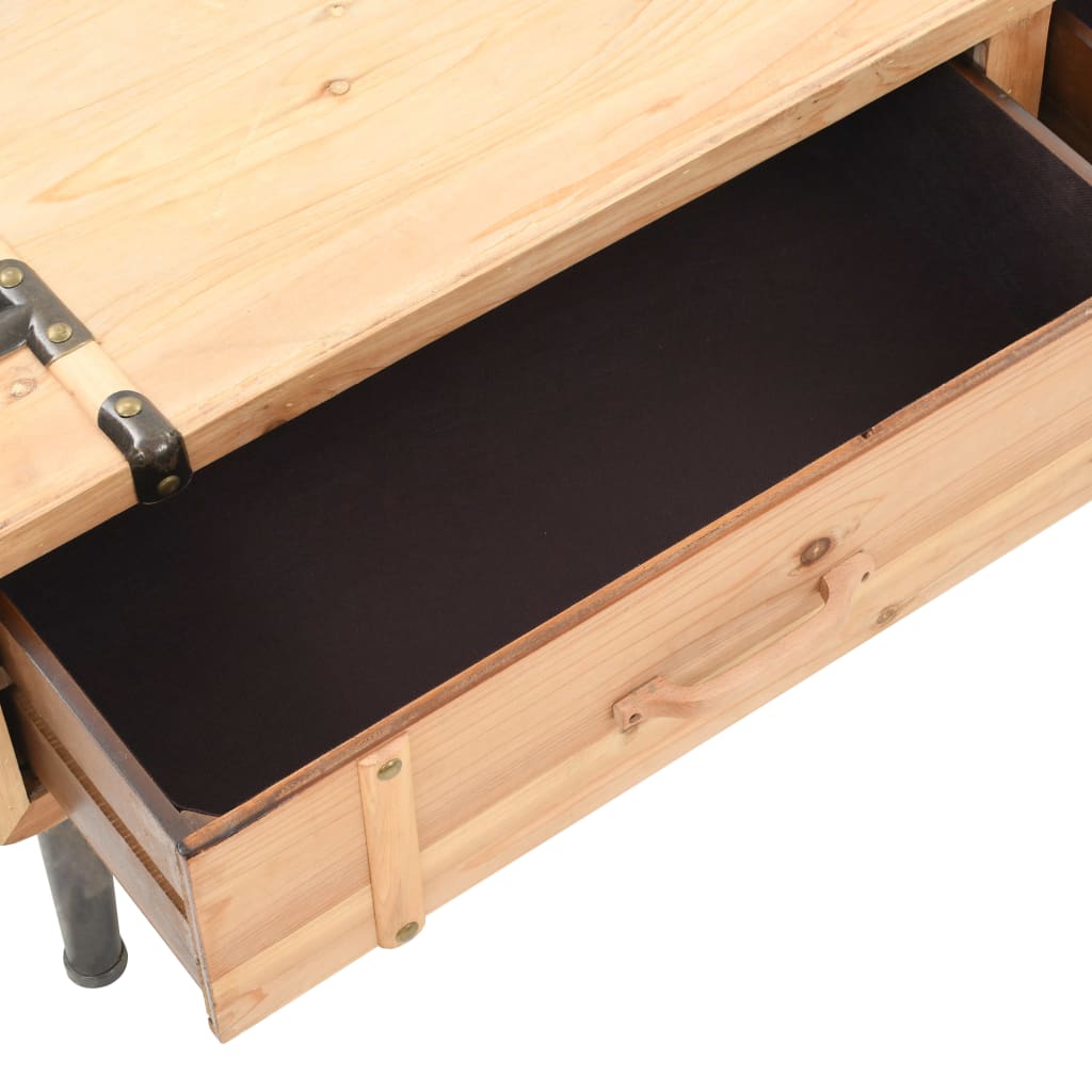 vidaXL TV Cabinet Solid Fir Wood 120x33x35 cm