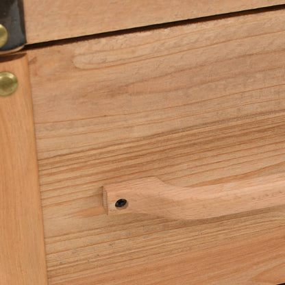vidaXL Drawer Cabinet | Natural wood | Solid fir wood, MDF, steel | 91x35x73cm