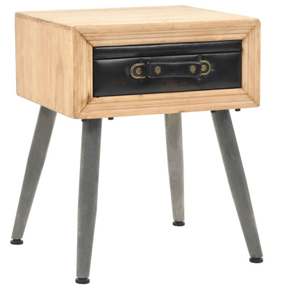 vidaXL Bedside Table Solid Fir Wood 43x38x50 cm