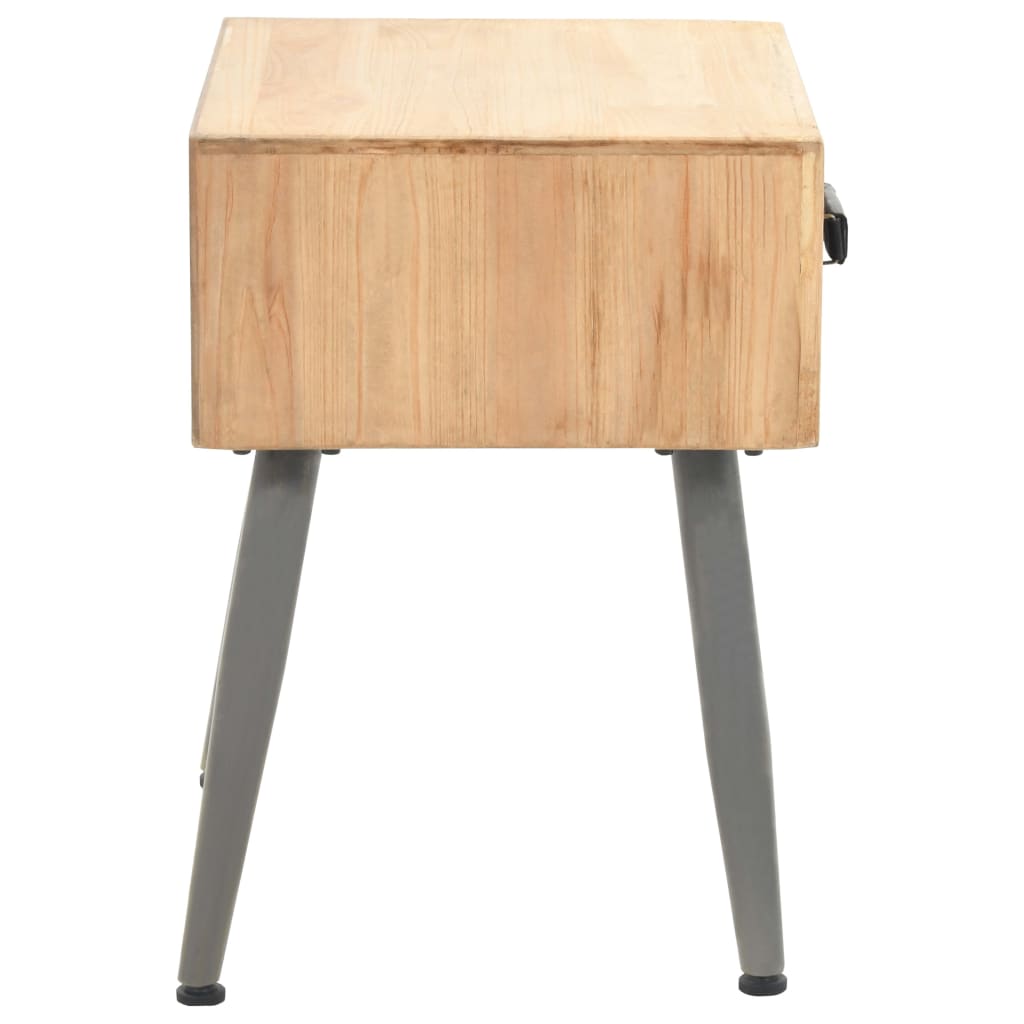 vidaXL Bedside Table Solid Fir Wood 43x38x50 cm