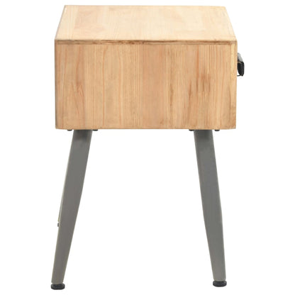 vidaXL Bedside Table Solid Fir Wood 43x38x50 cm