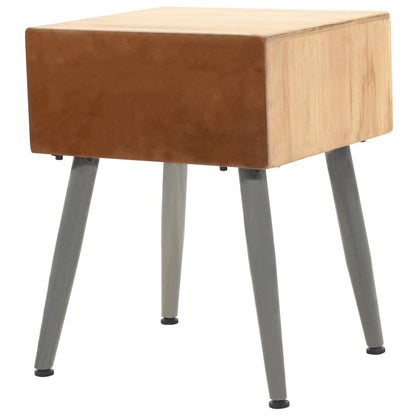 vidaXL Bedside Table Solid Fir Wood 43x38x50 cm