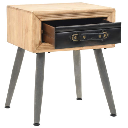 vidaXL Bedside Table Solid Fir Wood 43x38x50 cm