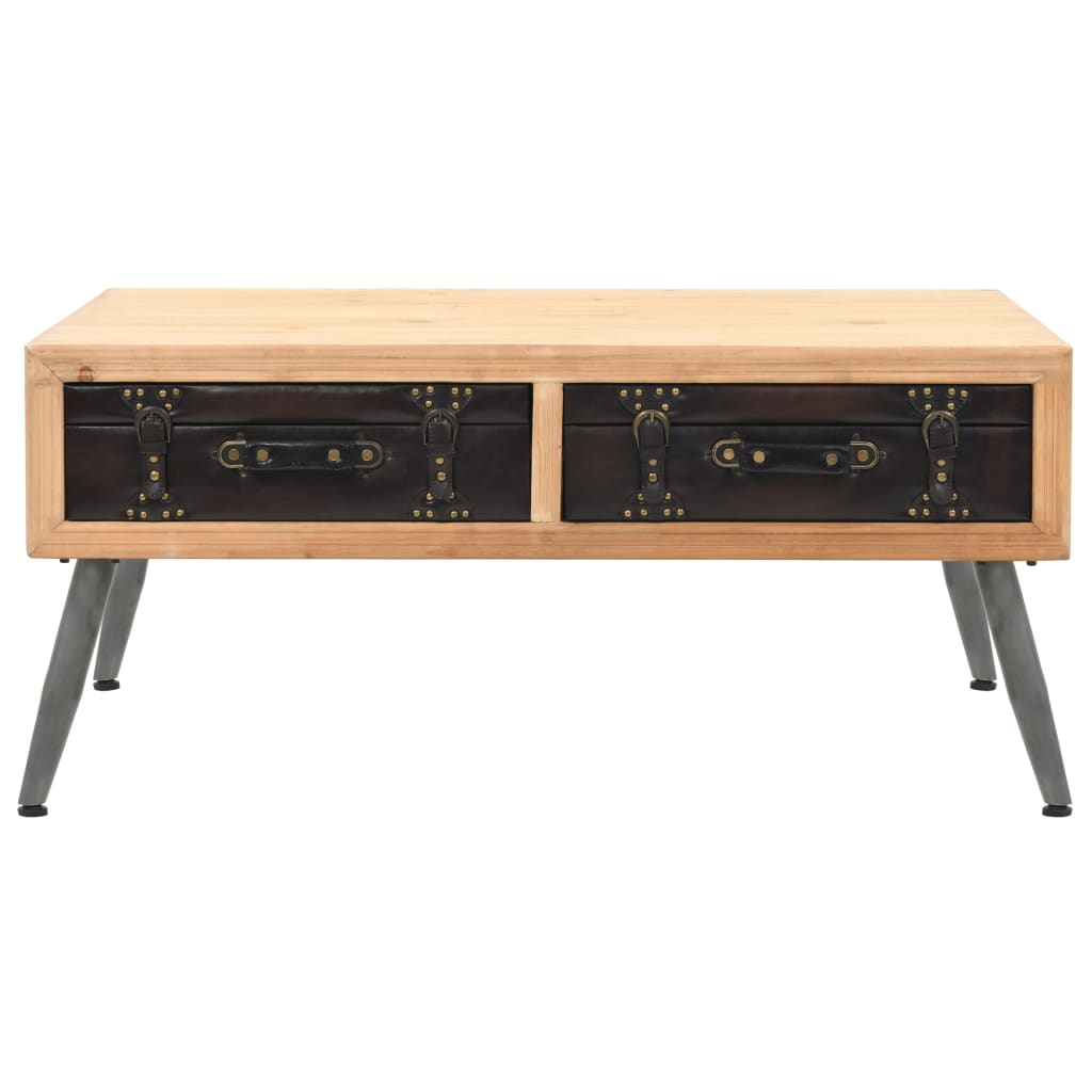 vidaXL Coffee Table Solid Fir Wood 115x55x50 cm