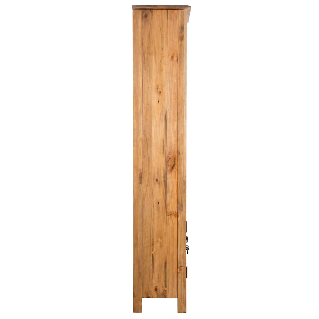 vidaXL Freestanding Cabinet | Natural wood | Solid Pinewood | Tall