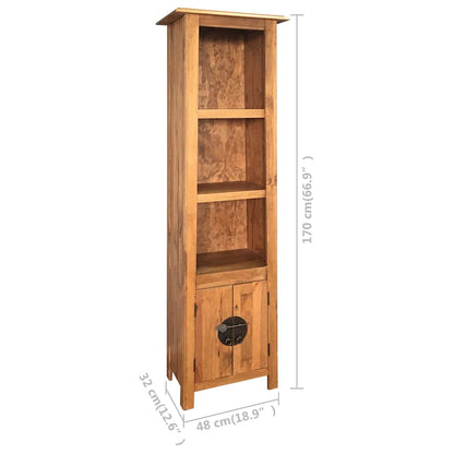 vidaXL Freestanding Cabinet | Natural wood | Solid Pinewood | Tall