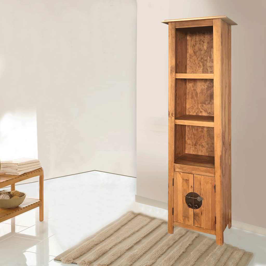 vidaXL Freestanding Cabinet | Natural wood | Solid Pinewood | Tall