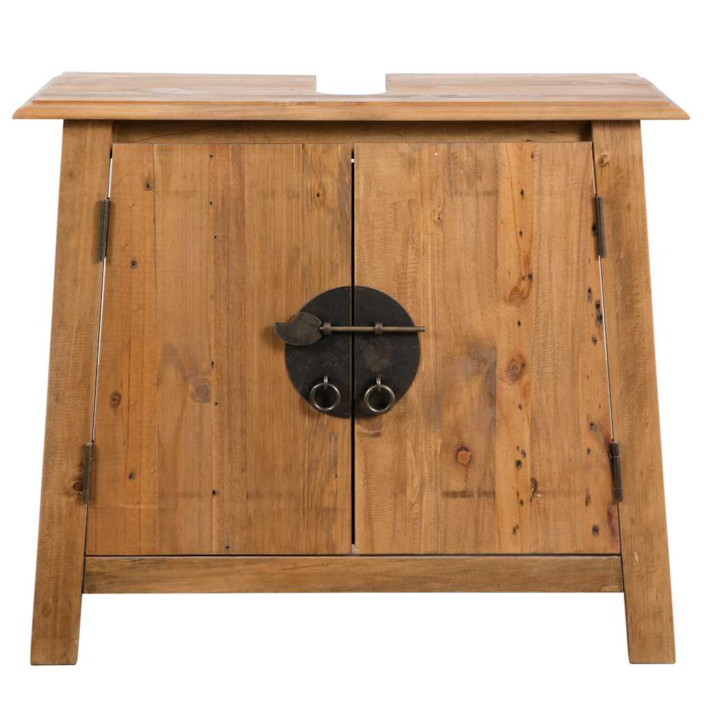 vidaXL Bathroom Furniture Set | Natural wood | Solid pine wood | Medium