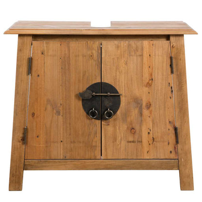 vidaXL Bathroom Furniture Set | Natural wood | Solid pine wood | Medium