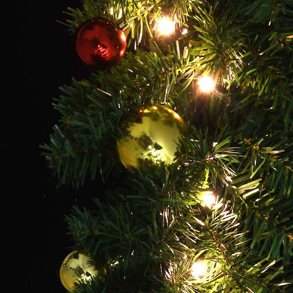 246407 vidaXL Christmas Garland Decorated with Baubles and LED Lights 10 m