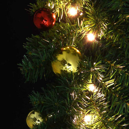 246407 vidaXL Christmas Garland Decorated with Baubles and LED Lights 10 m