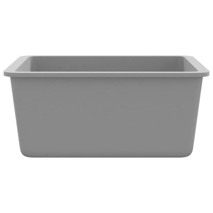 vidaXL Granite Kitchen Sink Single Basin Grey