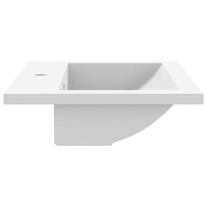 vidaXL Granite Basin 600x450x120 mm White