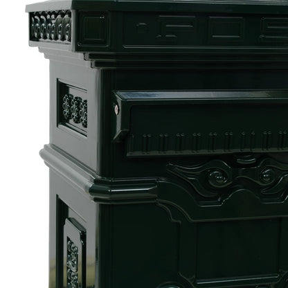43890 vidaXL Pillar Letterbox Aluminium Vintage Style Rustproof Green