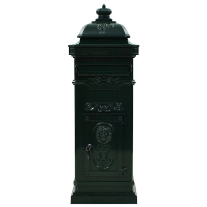43890 vidaXL Pillar Letterbox Aluminium Vintage Style Rustproof Green