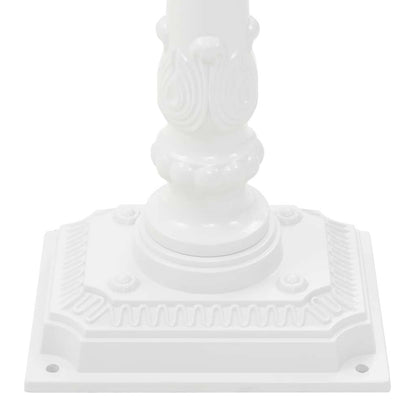 43894 vidaXL Pedestal Letterbox Aluminium Vintage Style Rustproof White