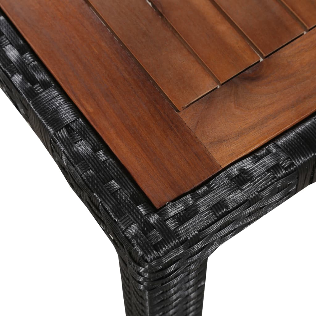 vidaXL Dining Set | Black and Brown