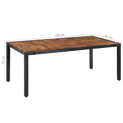 vidaXL Dining Set | Brown and Black