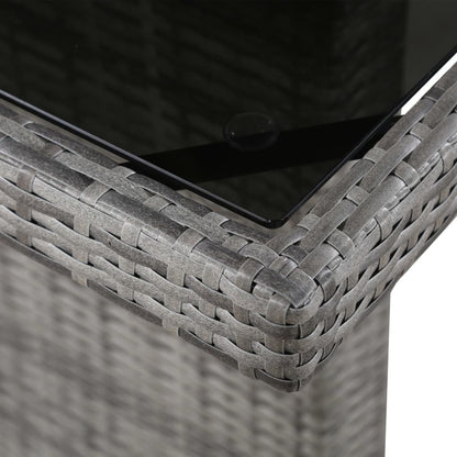 vidaXL Garden Table 240x90x74 cm Poly Rattan and Glass