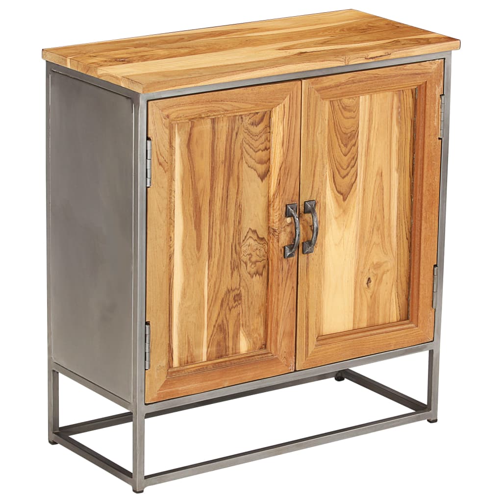 vidaXL Sideboard | Brown and Grey | Recycled Teak and Steel | Medium | Sideboard