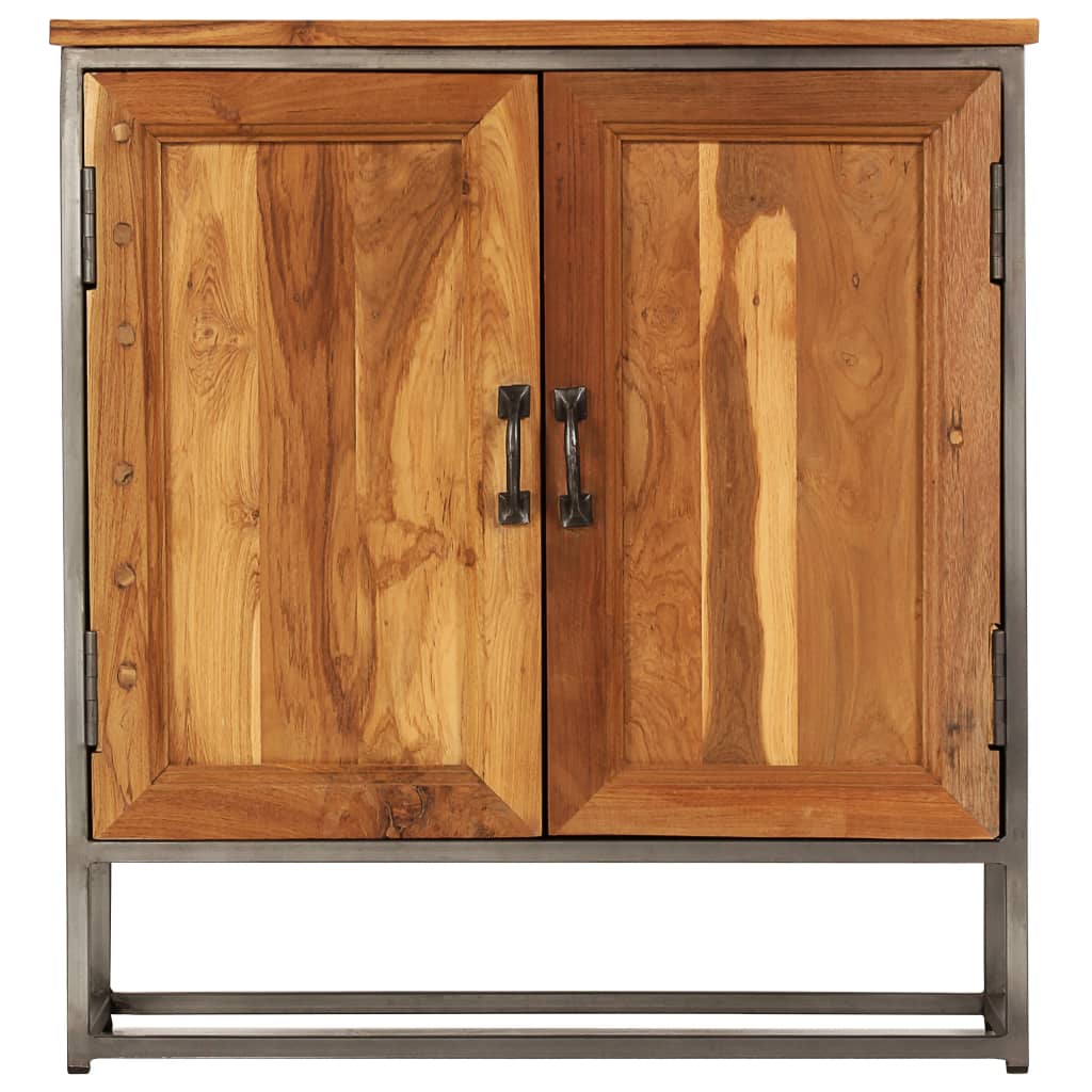 vidaXL Sideboard | Brown and Grey | Recycled Teak and Steel | Medium | Sideboard