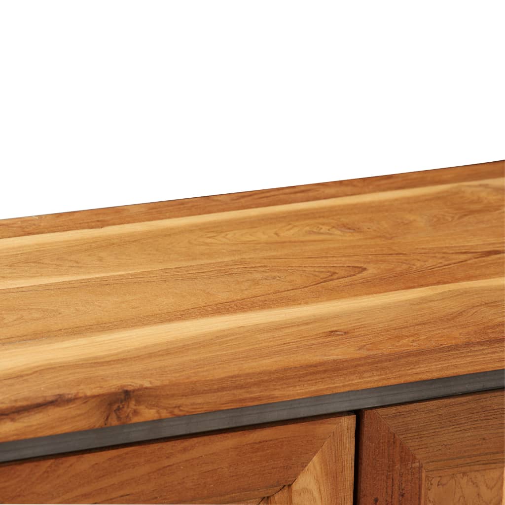 vidaXL Sideboard | Brown and Grey | Recycled Teak and Steel | Medium | Sideboard