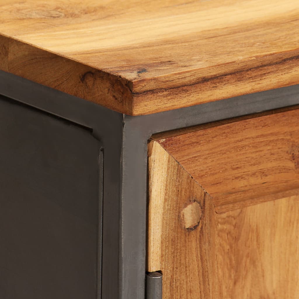 vidaXL Sideboard | Brown and Grey | Recycled Teak and Steel | Medium | Sideboard