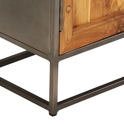 vidaXL Sideboard | Brown and Grey | Recycled Teak and Steel | Medium | Sideboard