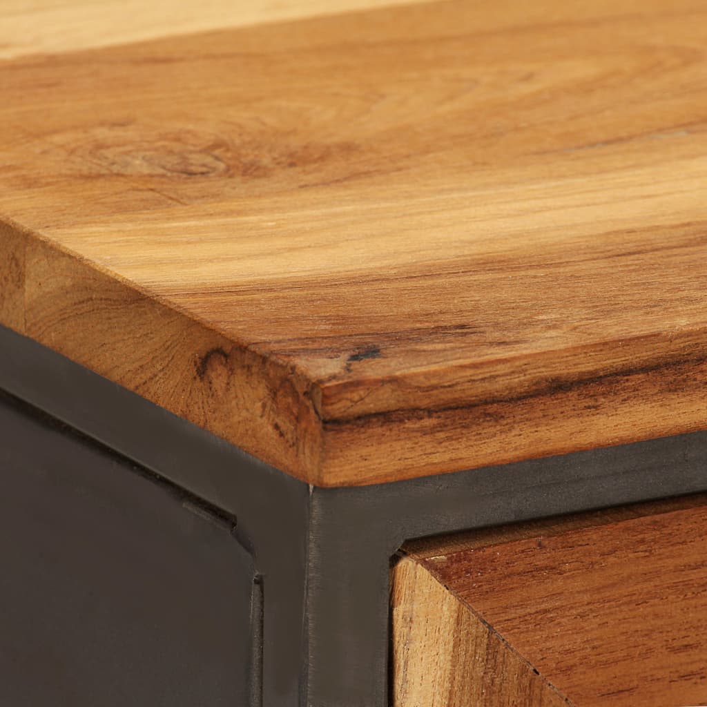 vidaXL Sideboard | Brown and Grey | Recycled Teak and Steel | Medium | Sideboard