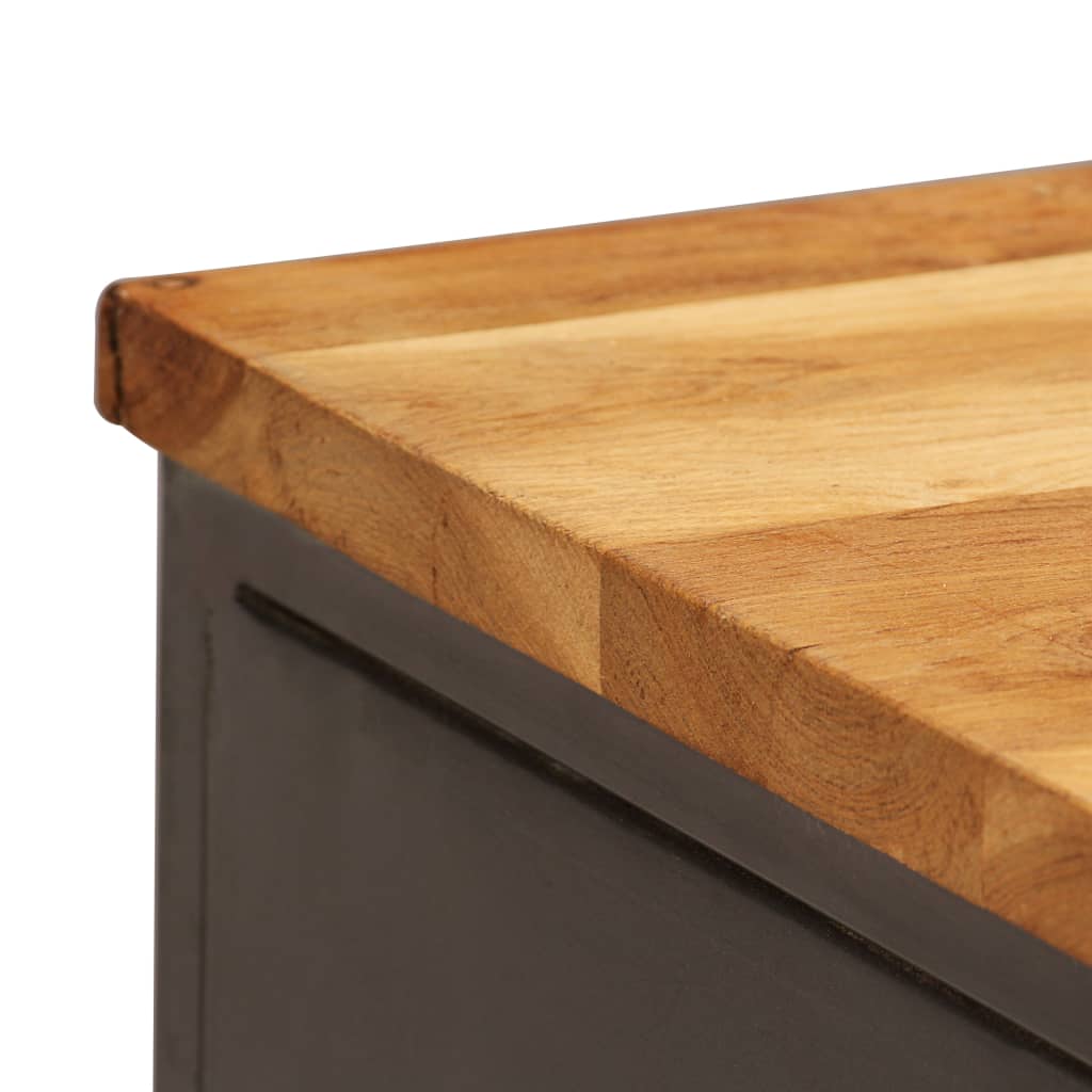 vidaXL Sideboard | Brown and Grey | Recycled Teak and Steel | Medium | Sideboard