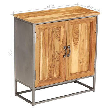 vidaXL Sideboard | Brown and Grey | Recycled Teak and Steel | Medium | Sideboard