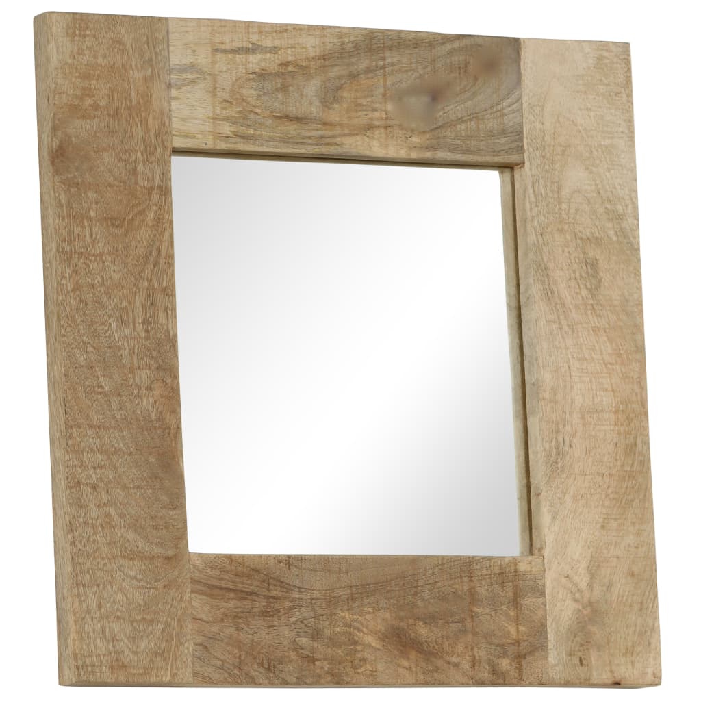 vidaXL Mirror Solid Mango Wood 50x50 cm