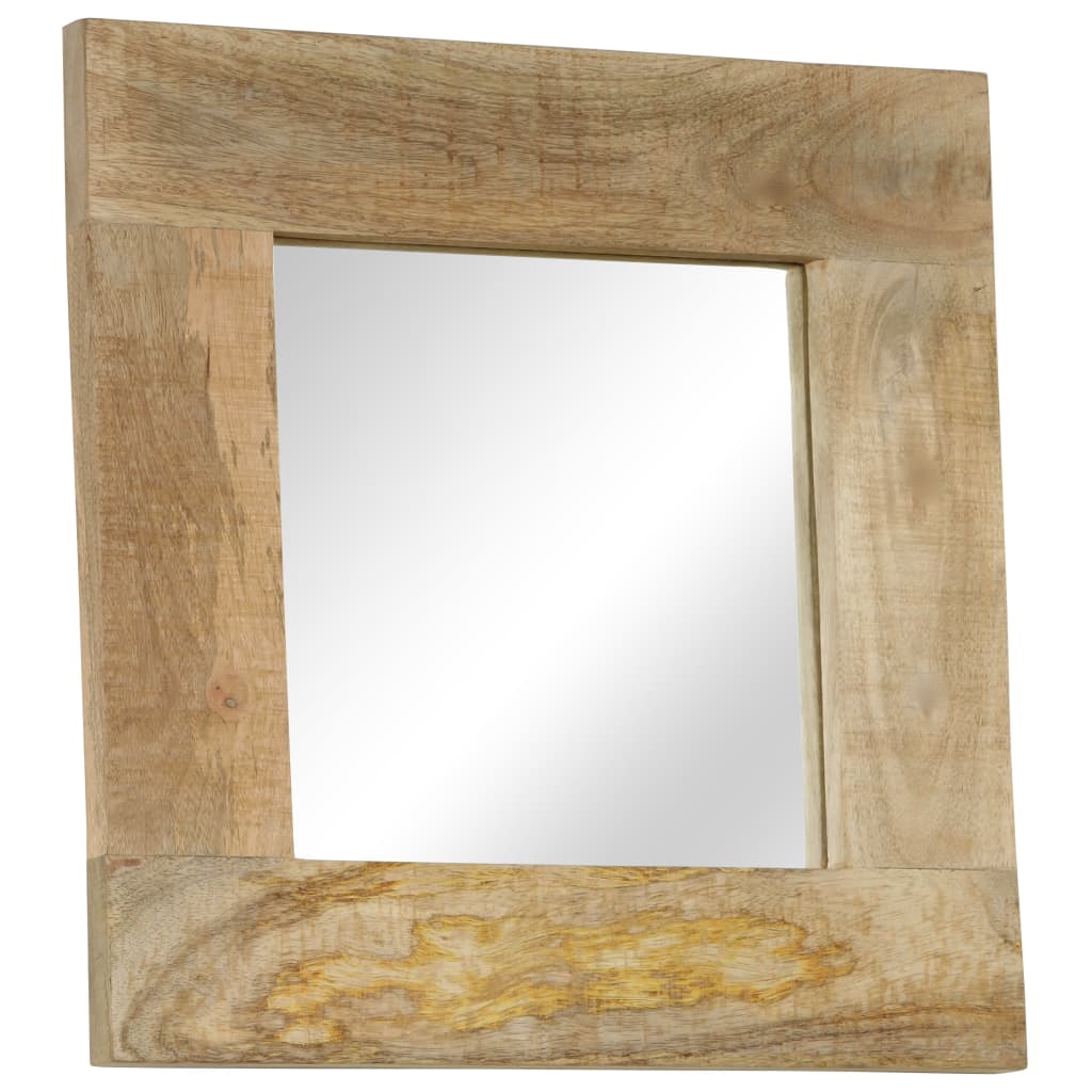 vidaXL Mirror Solid Mango Wood 50x50 cm