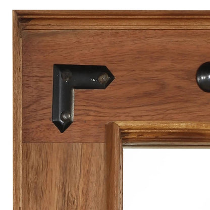 vidaXL Mirror Solid Acacia Wood 50x50 cm