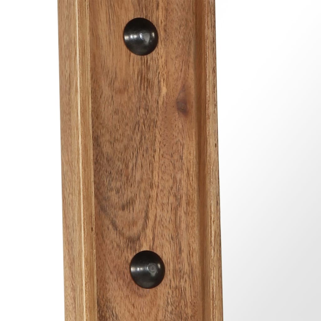 vidaXL Mirror Solid Acacia Wood 50x50 cm