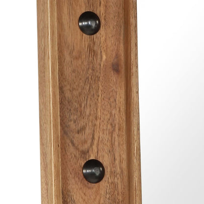 vidaXL Mirror Solid Acacia Wood 50x50 cm