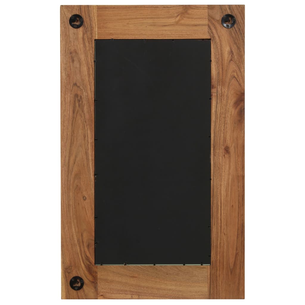 vidaXL Mirror Solid Acacia Wood 50x80 cm