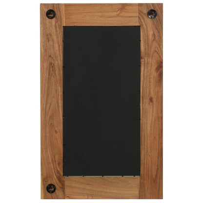 vidaXL Mirror Solid Acacia Wood 50x80 cm