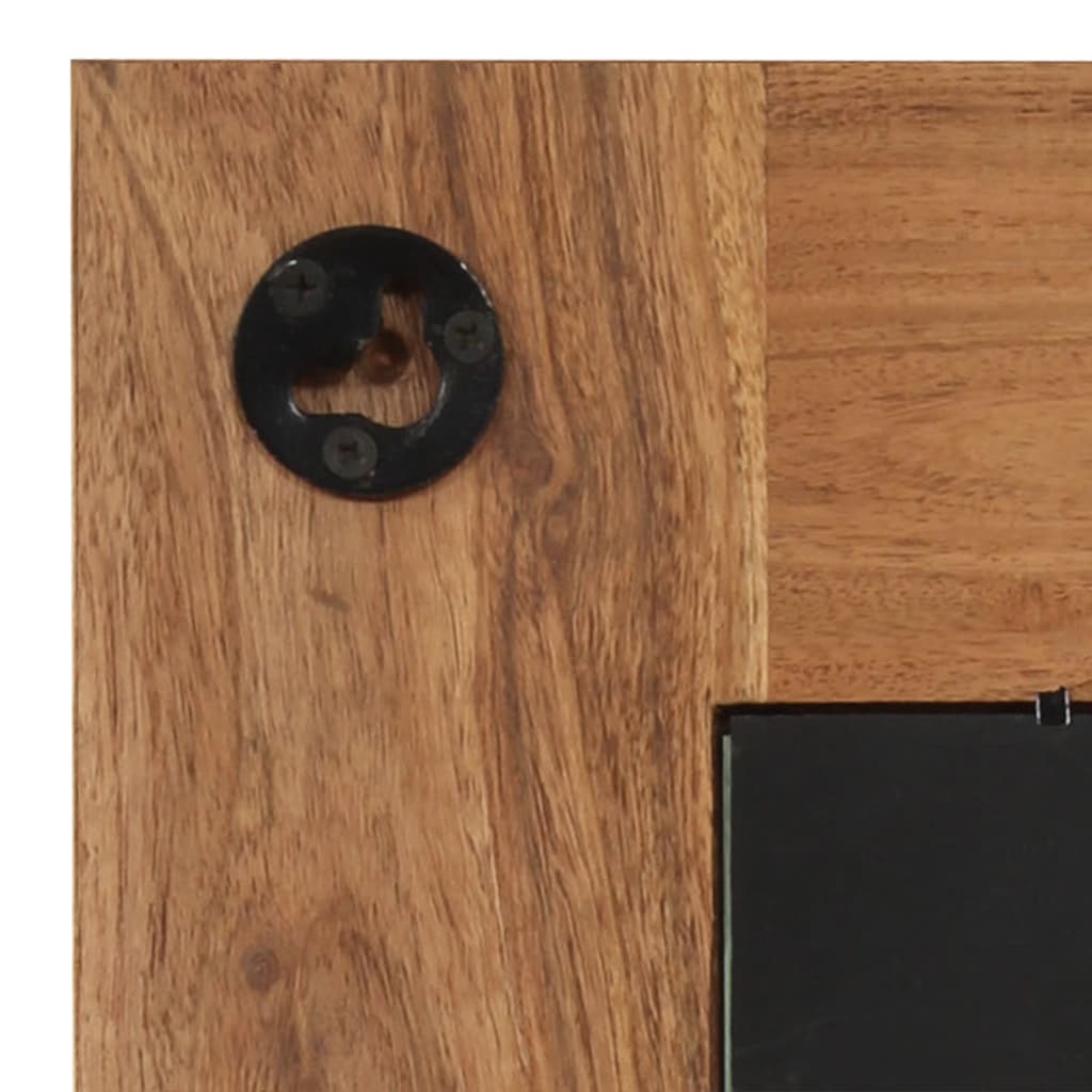 vidaXL Mirror Solid Acacia Wood 50x80 cm